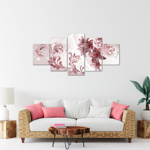 Wandbilder Wohnzimmer XXL Blumen Lilien Moderne Bild Abstrakt
